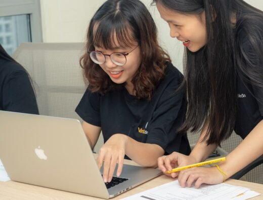 Creative workshop with laptop for AI and creativity training