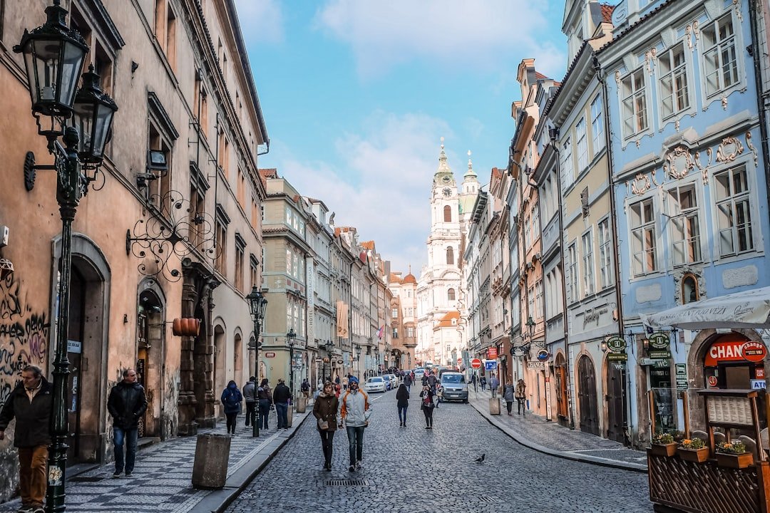 People exploring a European city during a learning mobility trip